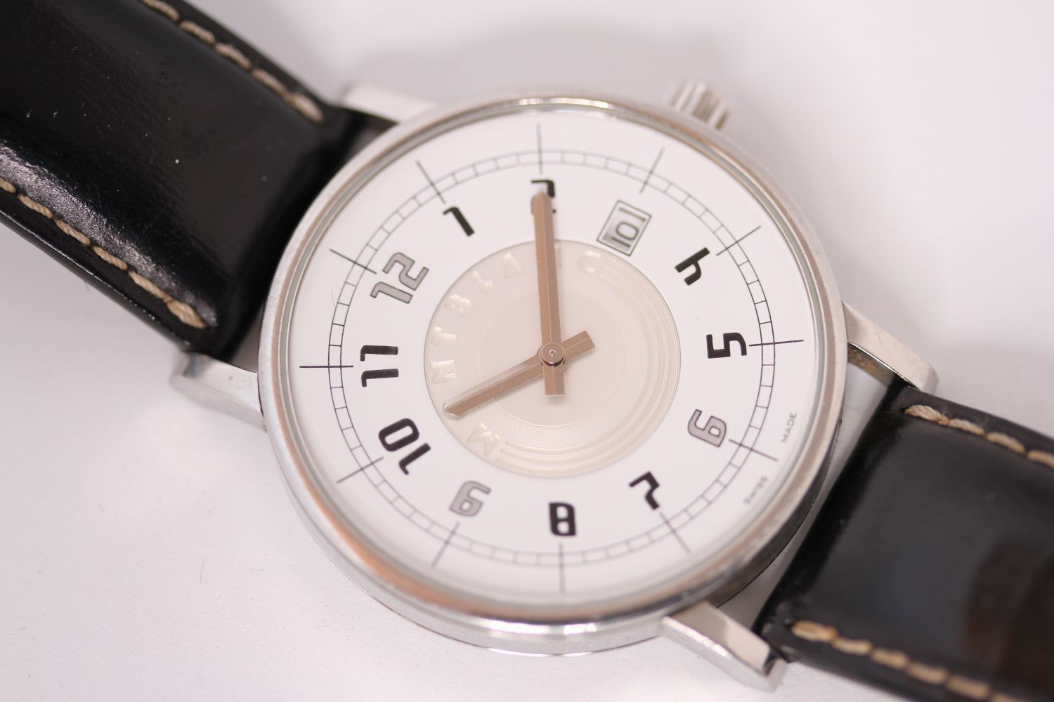 GENTLEMEN'S MONTBLANC SUMMIT REFERENCE 7045, circular white stepped dial, date aperture, Roman - Image 2 of 3