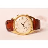 GENTLEMENS JAEGER-LECOULTRE MEMOVOX LIMITED EDITION OF 350, circular off white dial with gold hour