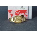 GENTLEMENS OMEGA SEAMASTER AUTOMATIC WRISTWATCH W/ PAPERS, circular gold dial with hour markers