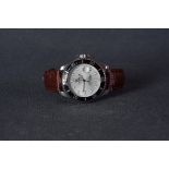 GENTLEMENS TEVISE DIVERS WRISTWATCH, circular silver dial with lume plot hour markers and hands,