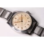 RARE VINTAGE 1952 ROLEX 'PRE EXPLORER' REFERENCE 6098, oversized patina dial with gold Arabic