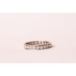 PLATINUM FULL ETERNITY RING, estimated 1.20ct total, stamped PLAT, total weight 5.30gms, ring size