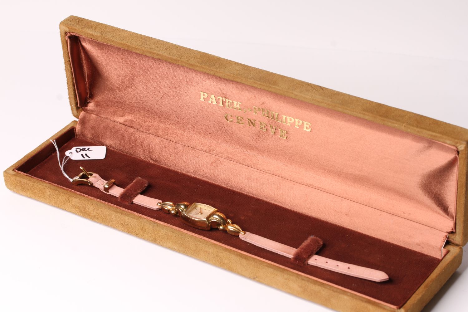 RARE 1948 LADIES PATEK PHILIPPE 18CT COCKTAIL WATCH WITH BOX AND ARCHIVE PAPERWORK REFERENCE 2210,