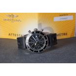 GENTLEMENS BREITLING AUTOMATIC SUPEROCEAN CHRONOGRAPH WRISTWATCH, circular black triple register