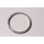 18ct white gold diamond set bezel, estimated total diamond weight 0.45ct, measures 35mm outside