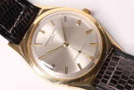 VINTAGE 18CT VACHERON & CONSTANTIN GENEVE DRESS WATCH, silvered circular dial, baton hour markers,