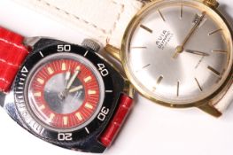 AVIA OLYMPIC DATE WRISTWATCH CIRCA 1960S, manual gold 17 Jewels incabloc, some wear on surface of