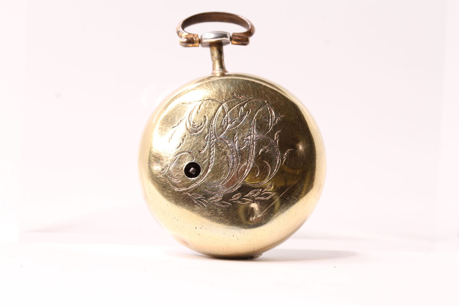 18TH CENTURY PAIR CASED VERGE FUSEE POCKET WATCH - Image 4 of 9