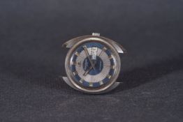 GENTLELENS JAEGER LE COULTRE CLUB AUTOMATIC DAY DATE WRISTWATCH, circular blue two tone dial with