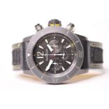 GENTLEMENS JAEGER LECOULTRE DIVING CHRONOGRAPH GMT NAVY SEALS WRISTWATCH REF 159.T.C7 W/BOX &