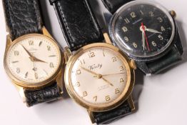 *TO BE SOLD WITHOUT RESERVE* 3x Vintage watches including; black dial Ingersoll with 24 hour