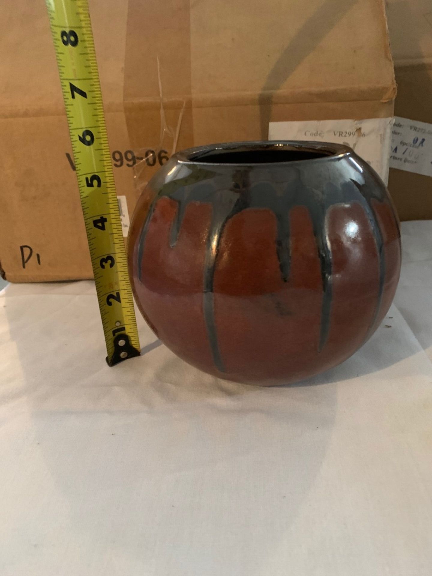 Vase Pottery 6" Drip Glaze VR229-06