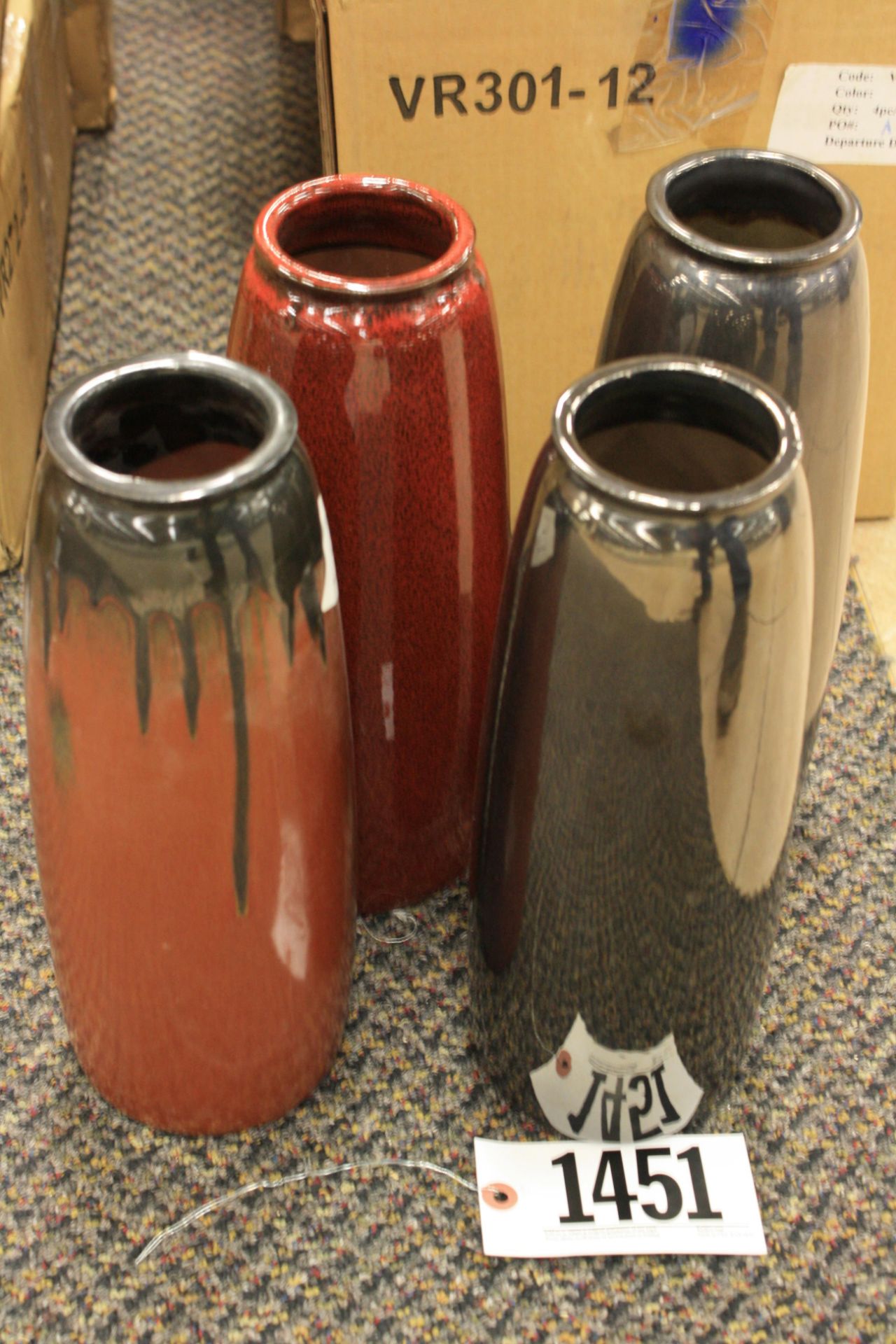 Vase Pottery 12" Mixed colors VR301-12