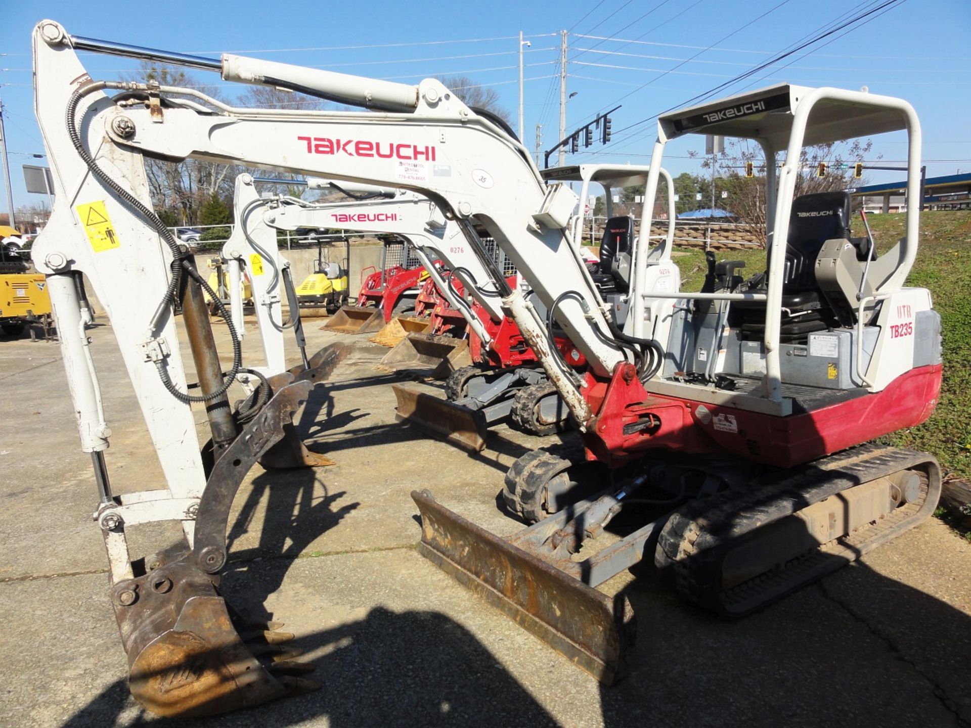 Takeuchi EX Backhoe, Mdl TBO235, 513 hrs.,Diesel, SN 123504567, 2014