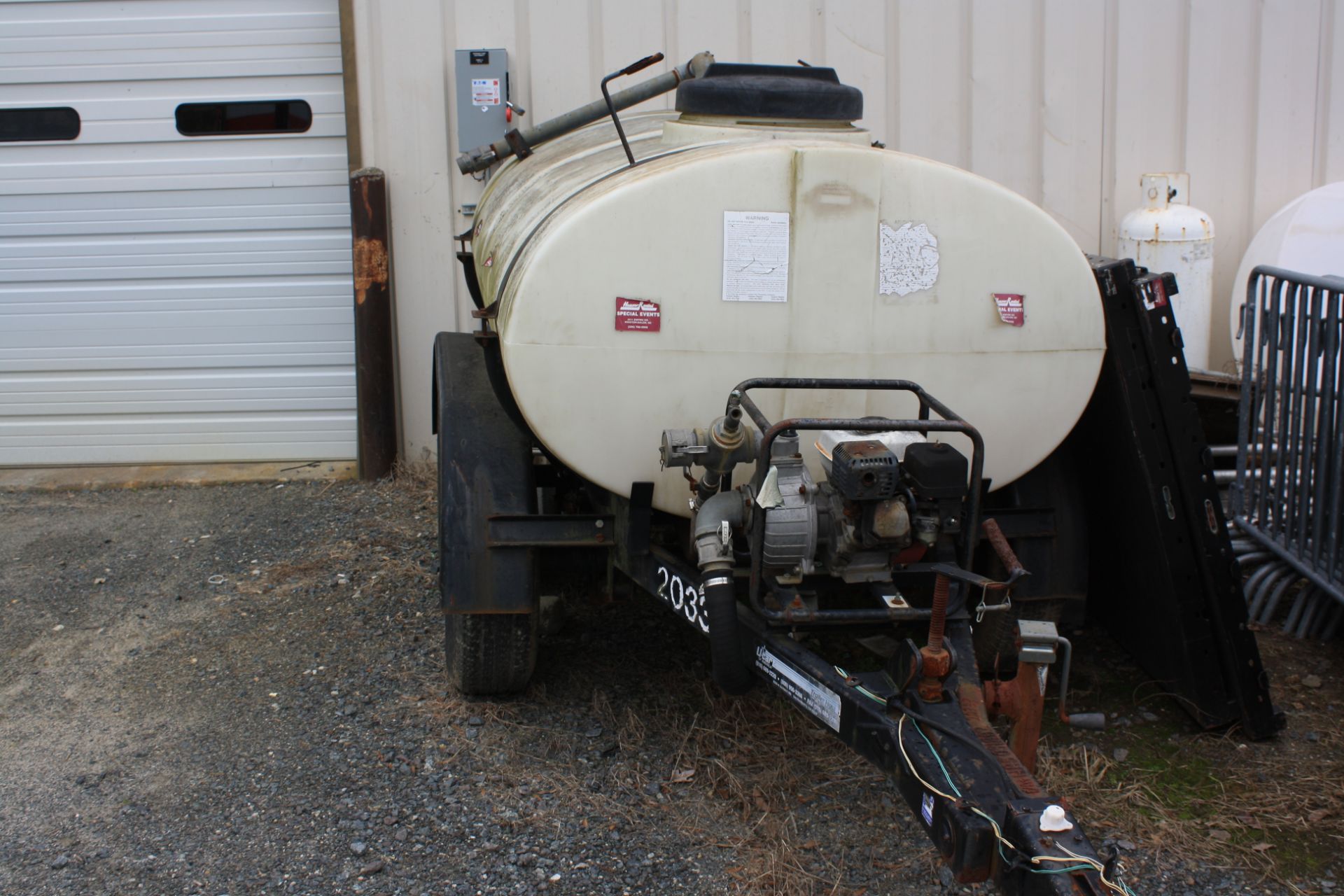U-Cart Water Trailer Manu 2001, sold as shop built with Bill of Sale only. - Image 3 of 4