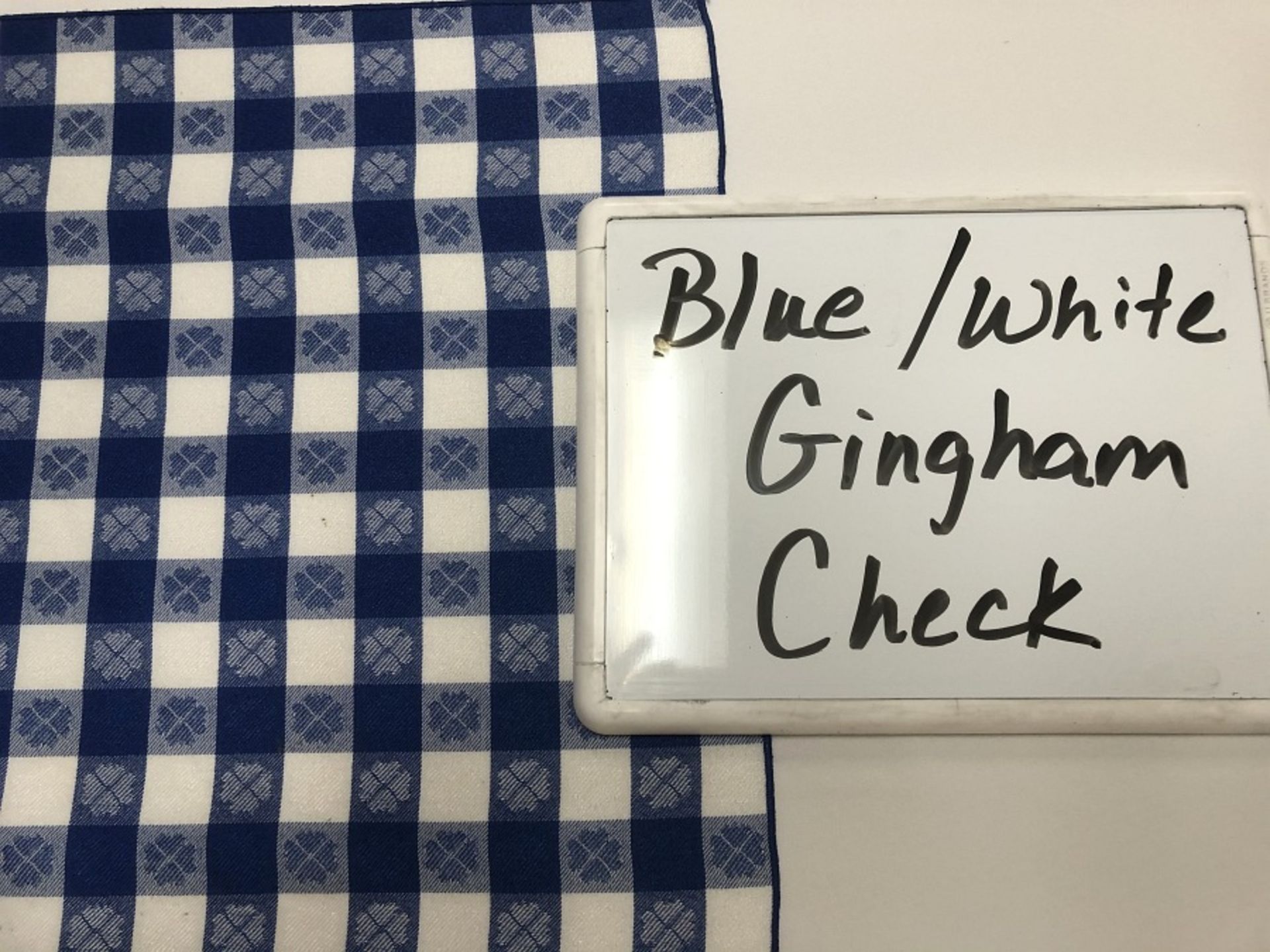 Blue/White Gingham Check 108
