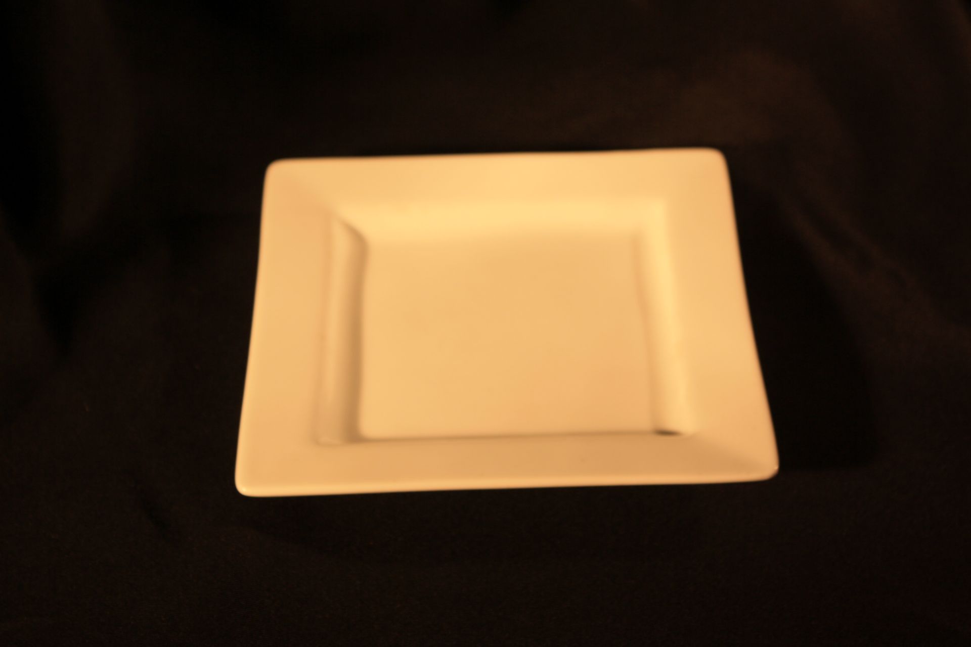 Lot of 376 Square White Plates, 7"