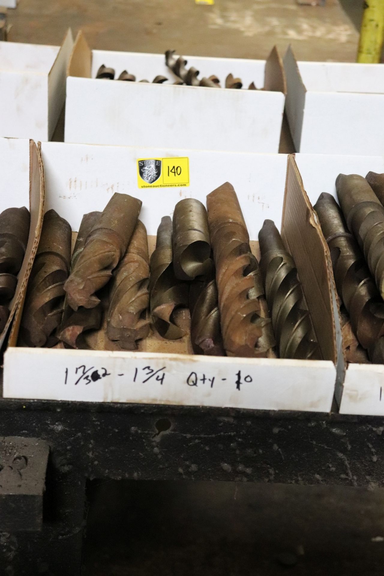 Lot of drills, 1-17/32 to 1-3/4"