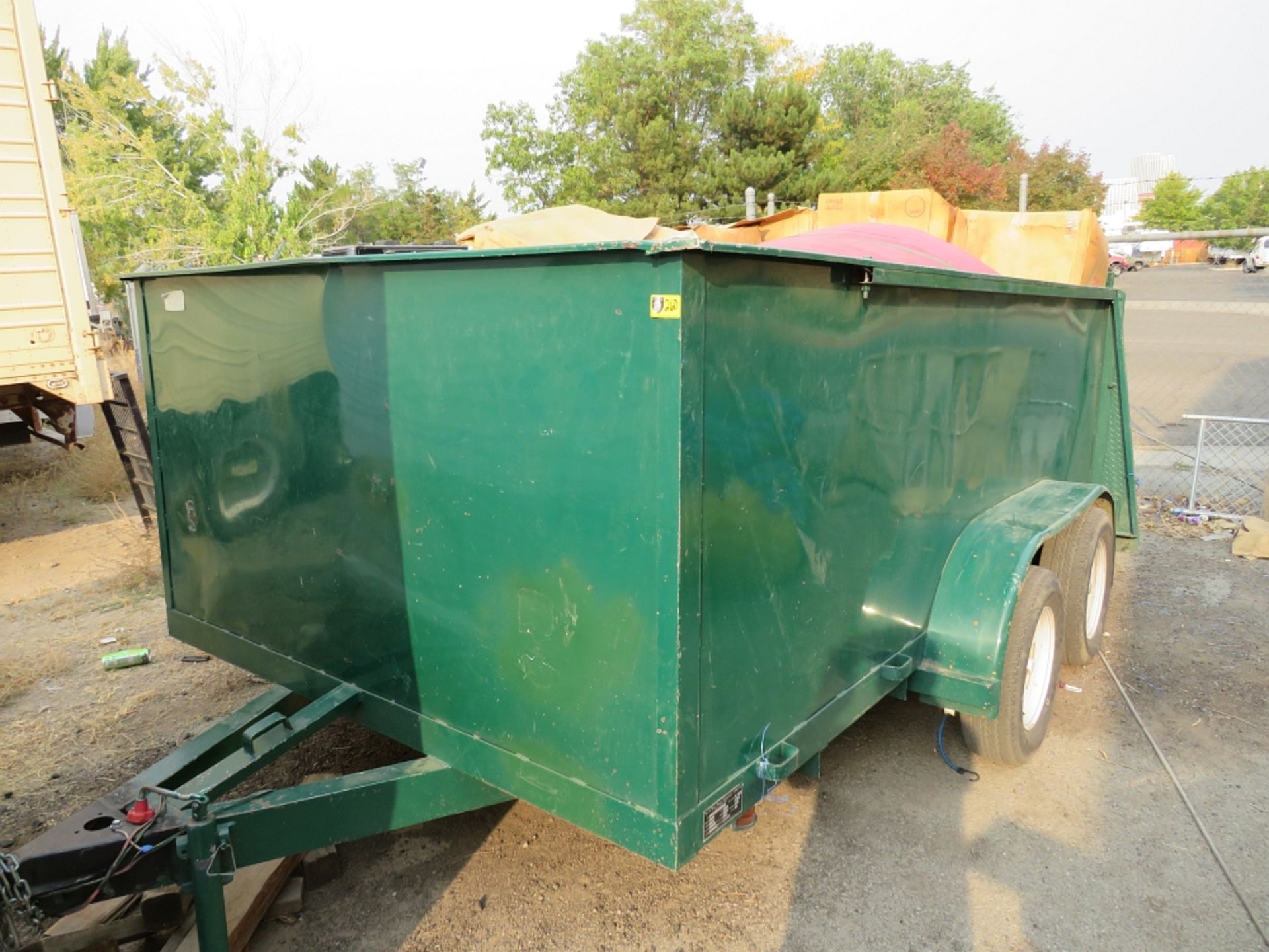 Green Trailer- 7' x 12', Dual Axle- No title