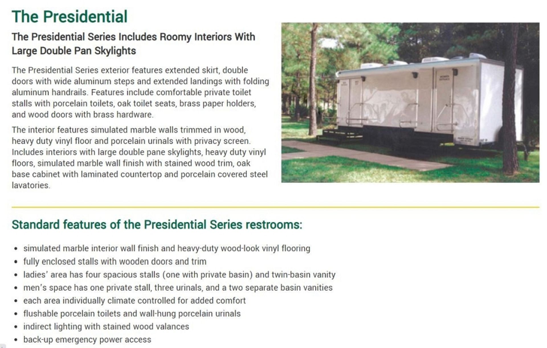 2001 ASCI Presidental Comfort Station Restroom Trailer - located in Burlington, NC, VIN - Image 2 of 7