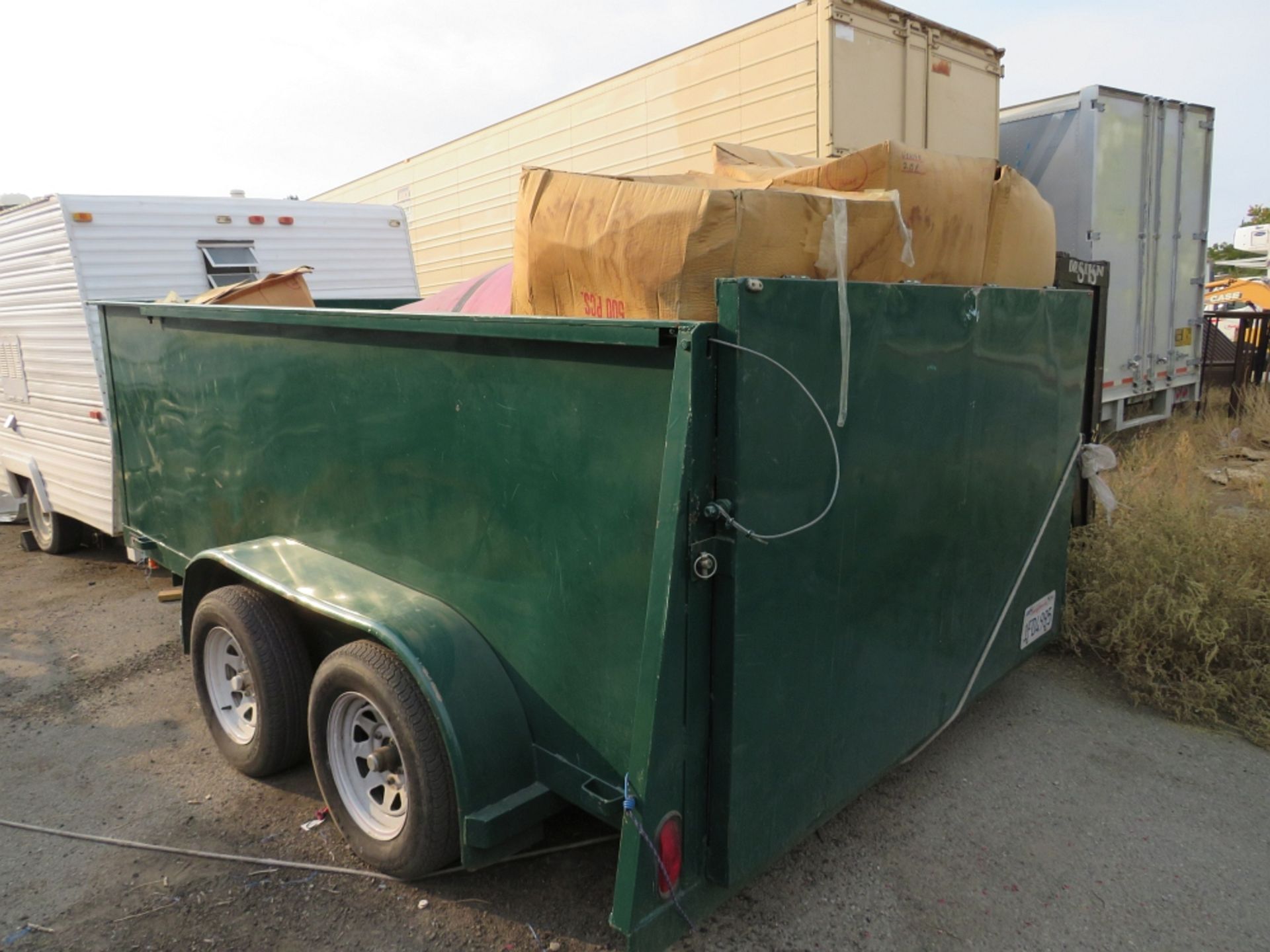 Green Trailer- 7' x 12', Dual Axle- No title - Image 2 of 2