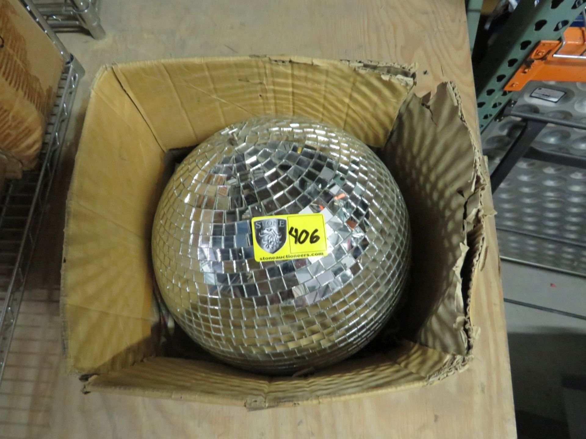 Mirror Ball 12" (with motor and 2 pin spots)