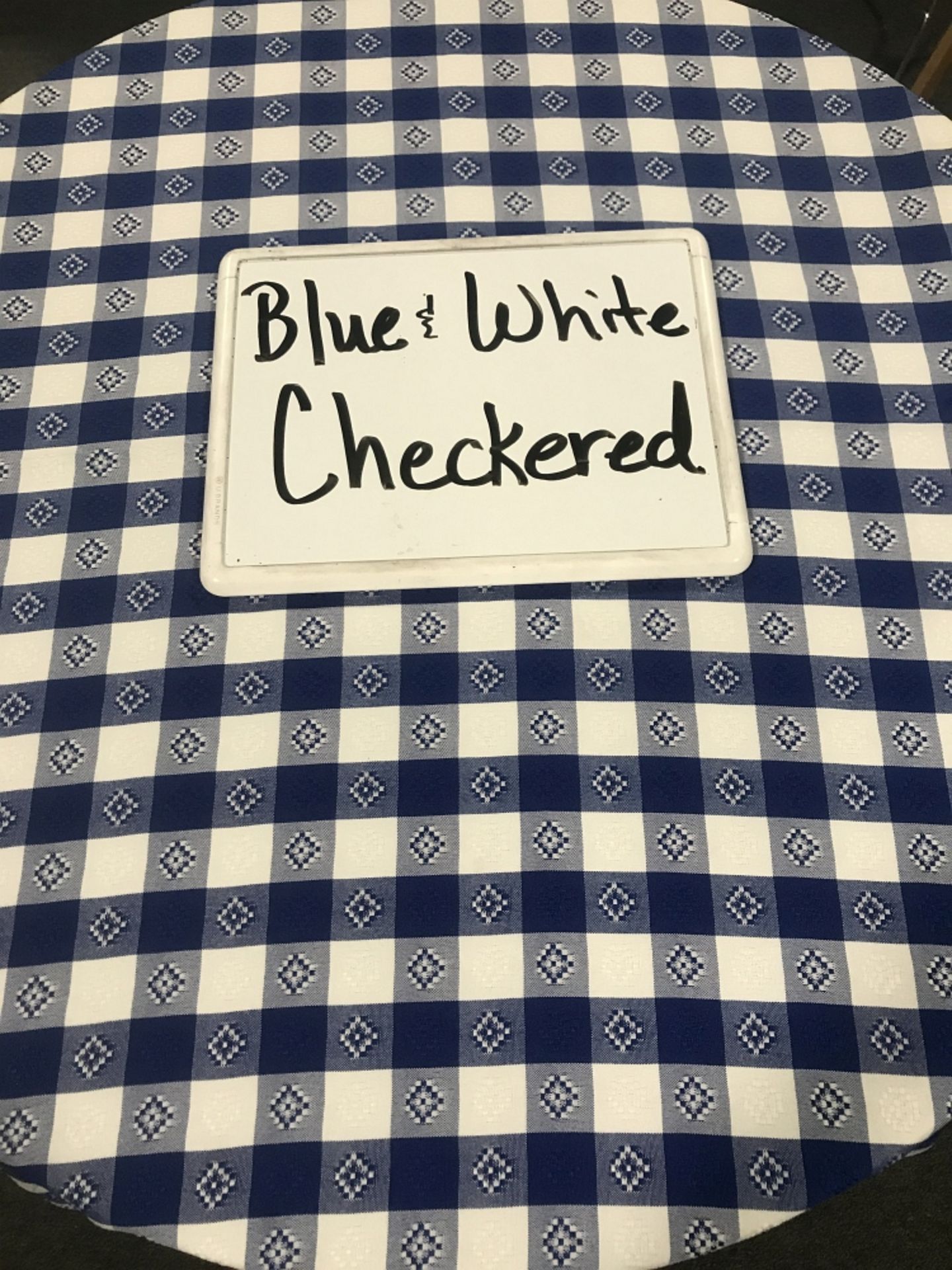 Blue & White Checkered Napkins 20" x 20"