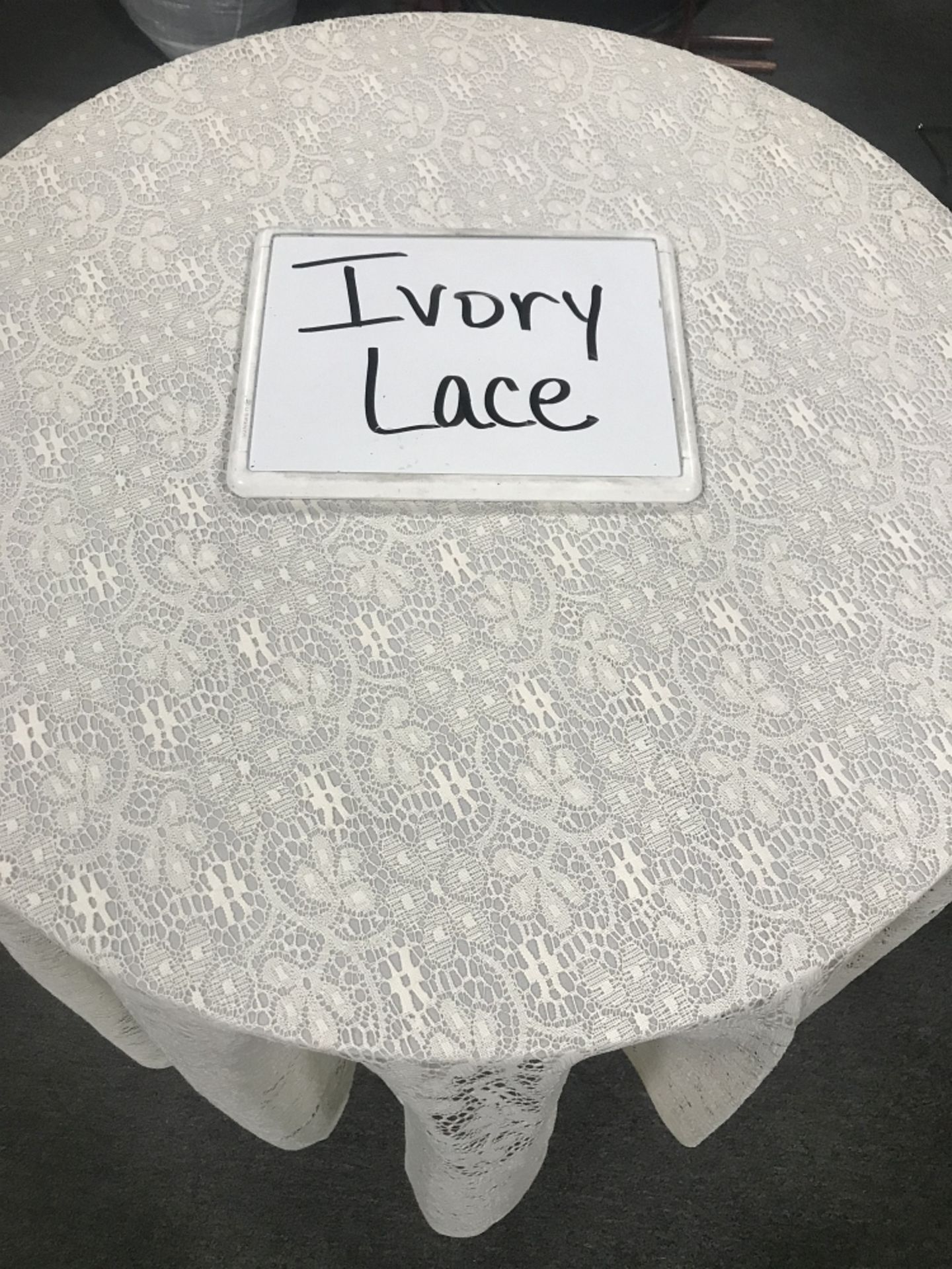 54" x 54" Ivory Lace Overlays