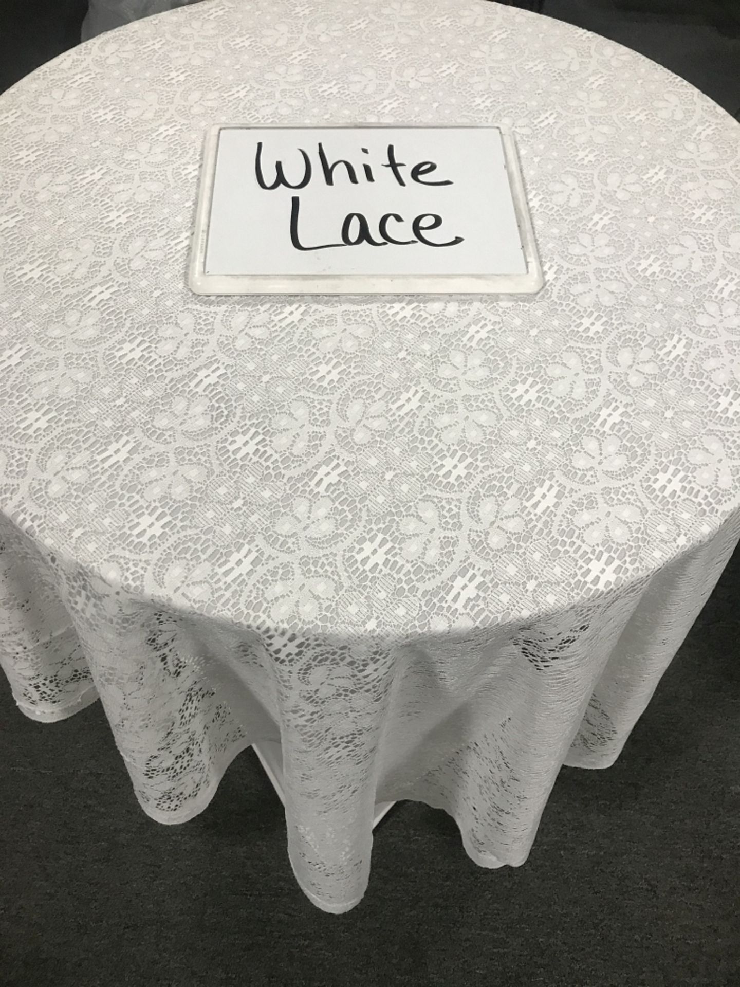 54" x 54" White Lace Overlays