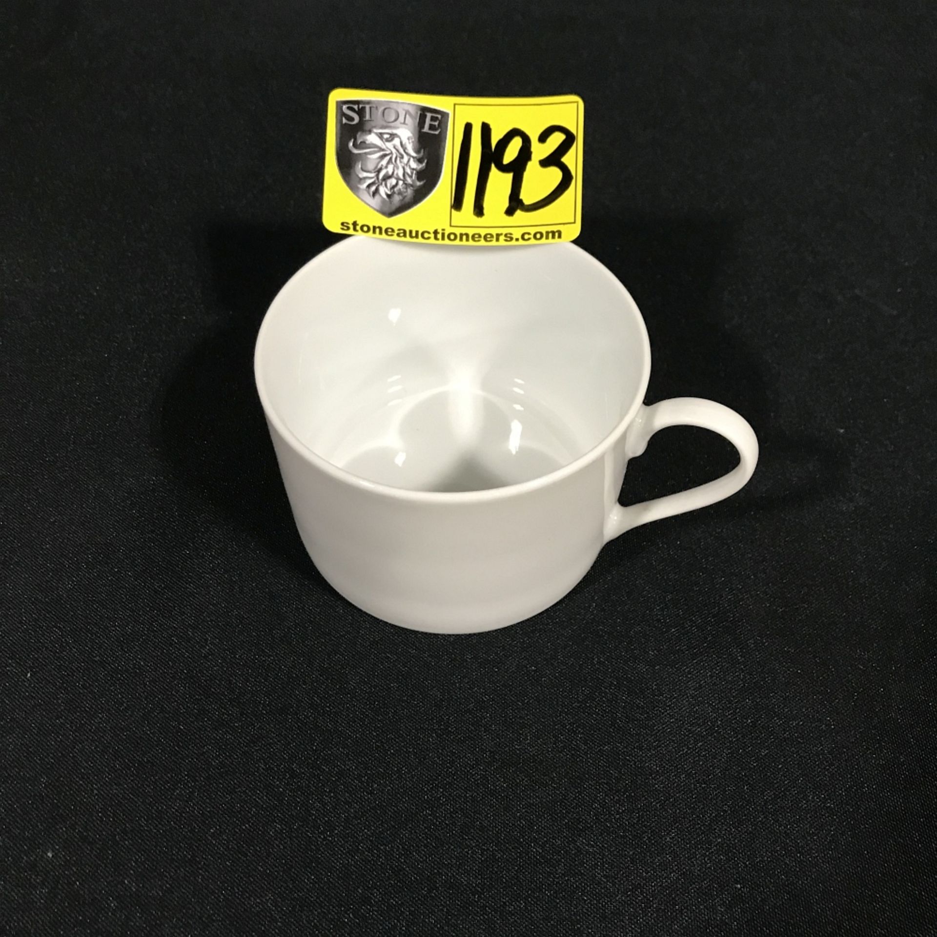 White Porcelain Coffee Mug 8oz, Wide Bottom- Come in 14 Racks billed at $10 per rack
