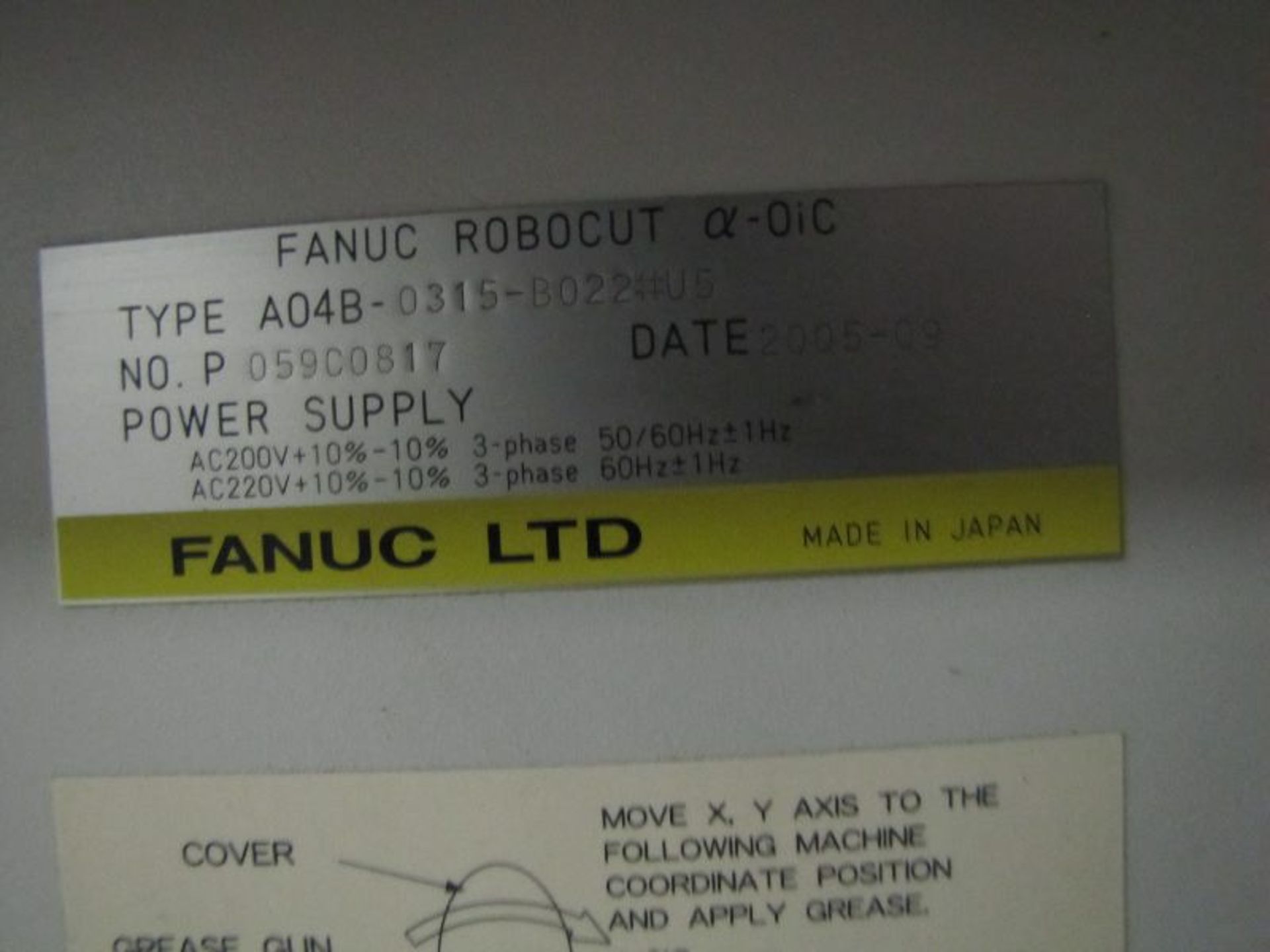 2005 Fanuc Wire EDM Model OiC Robocut with Fanuc Series 180iS-WB Control - Image 12 of 12