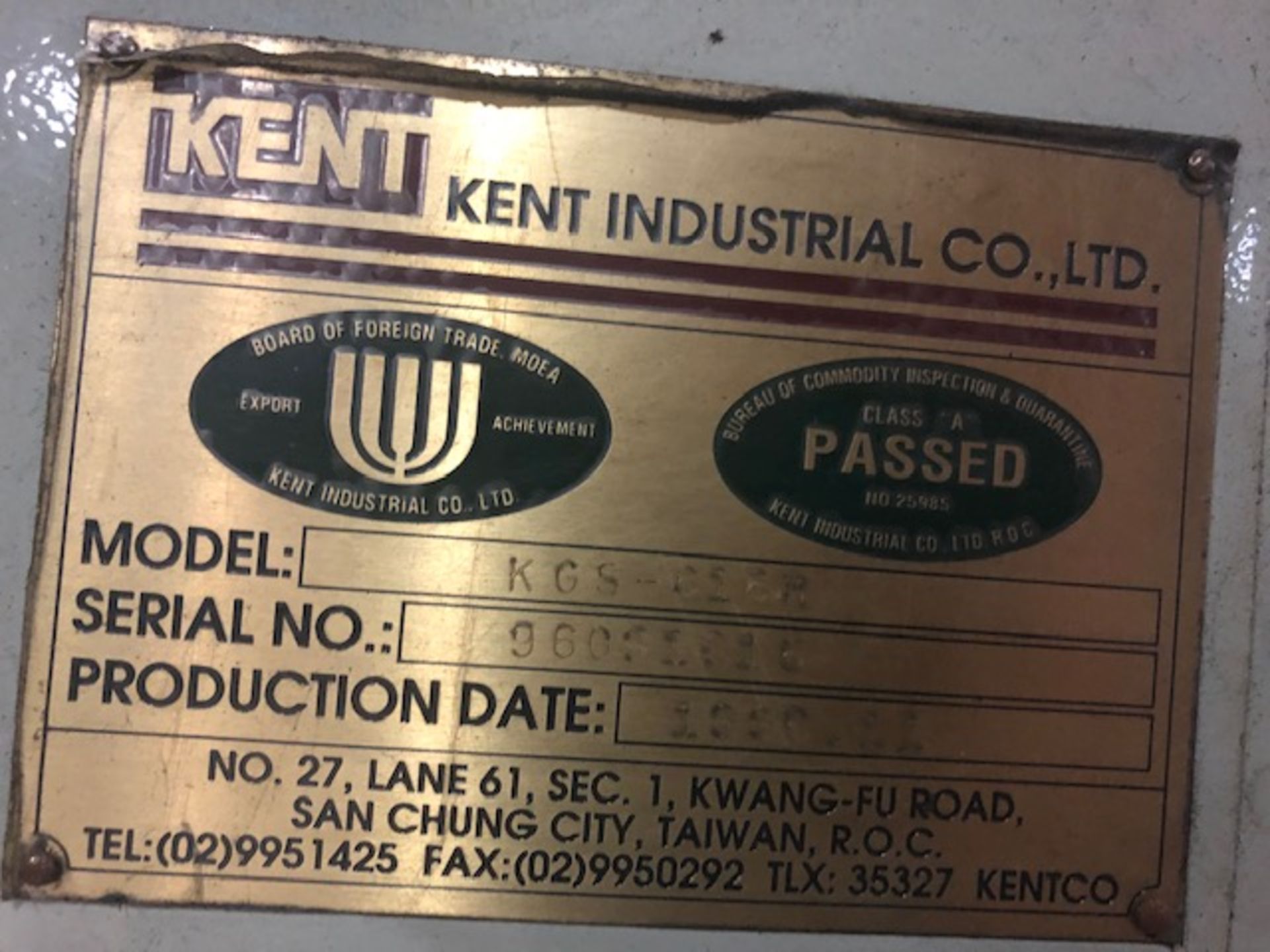 Kent Model KGS-616M Surface Grinder, Mfg. 1996 - Image 4 of 4