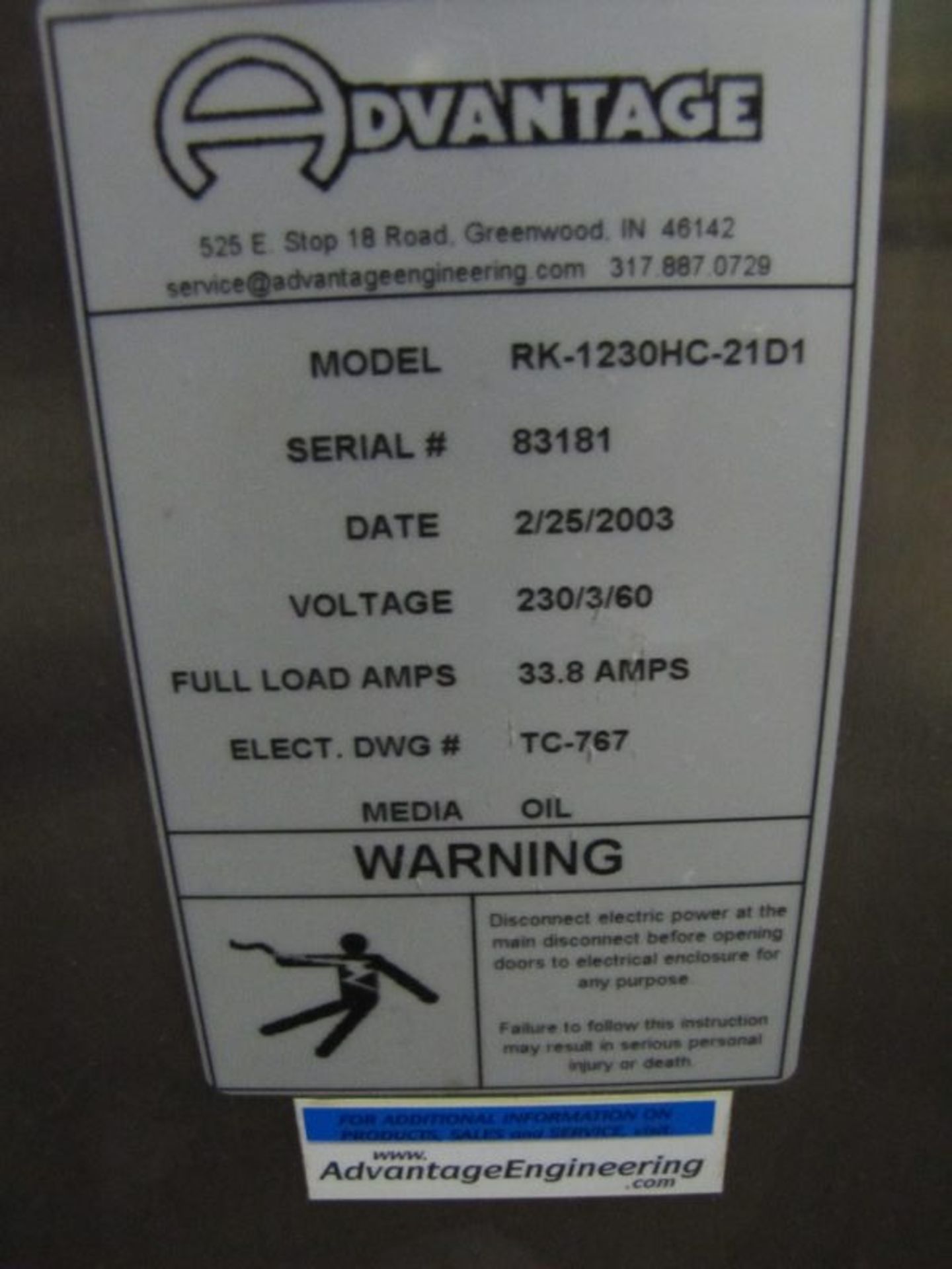 2003 Advantage Engineering Regal Series Oil Temperature Controller - Image 6 of 6