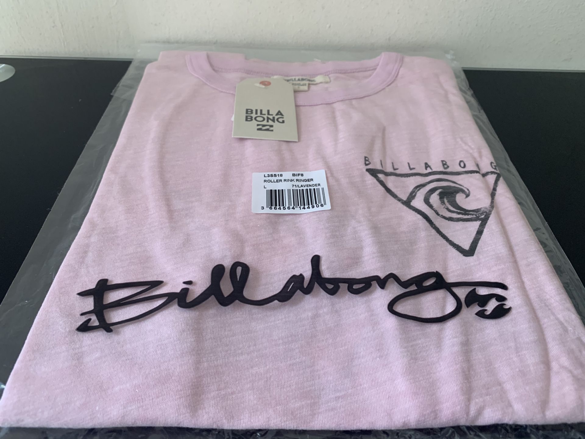 5 X BRAND NEW WOMENS BILLABONG ROLLER PINK RINGER T SHIRTS SIZE LARGE RRP £175.00