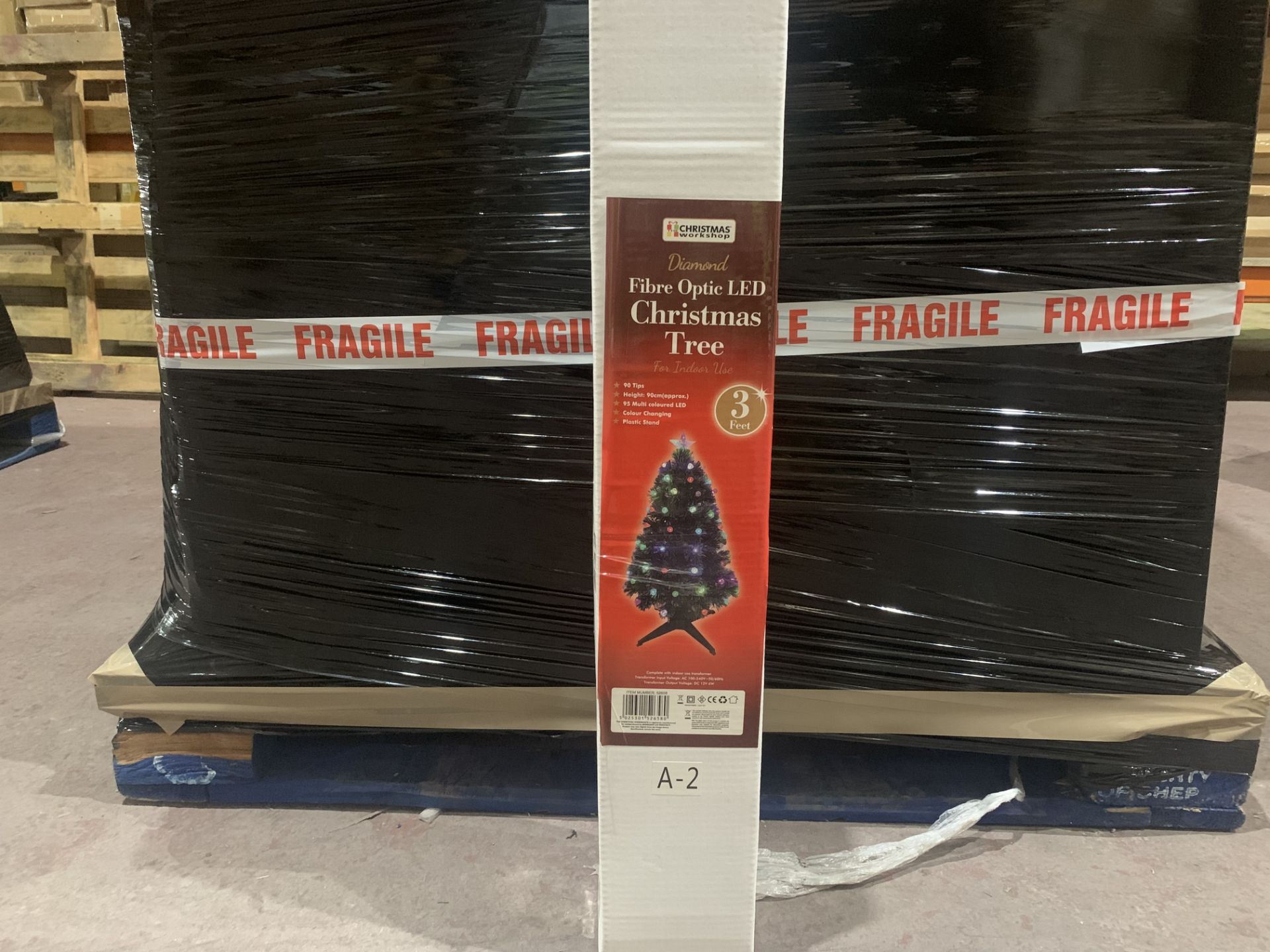 6 X 120 CM FIBRE OPTIC LED CHRISTMAS TREES IN 1 BOX