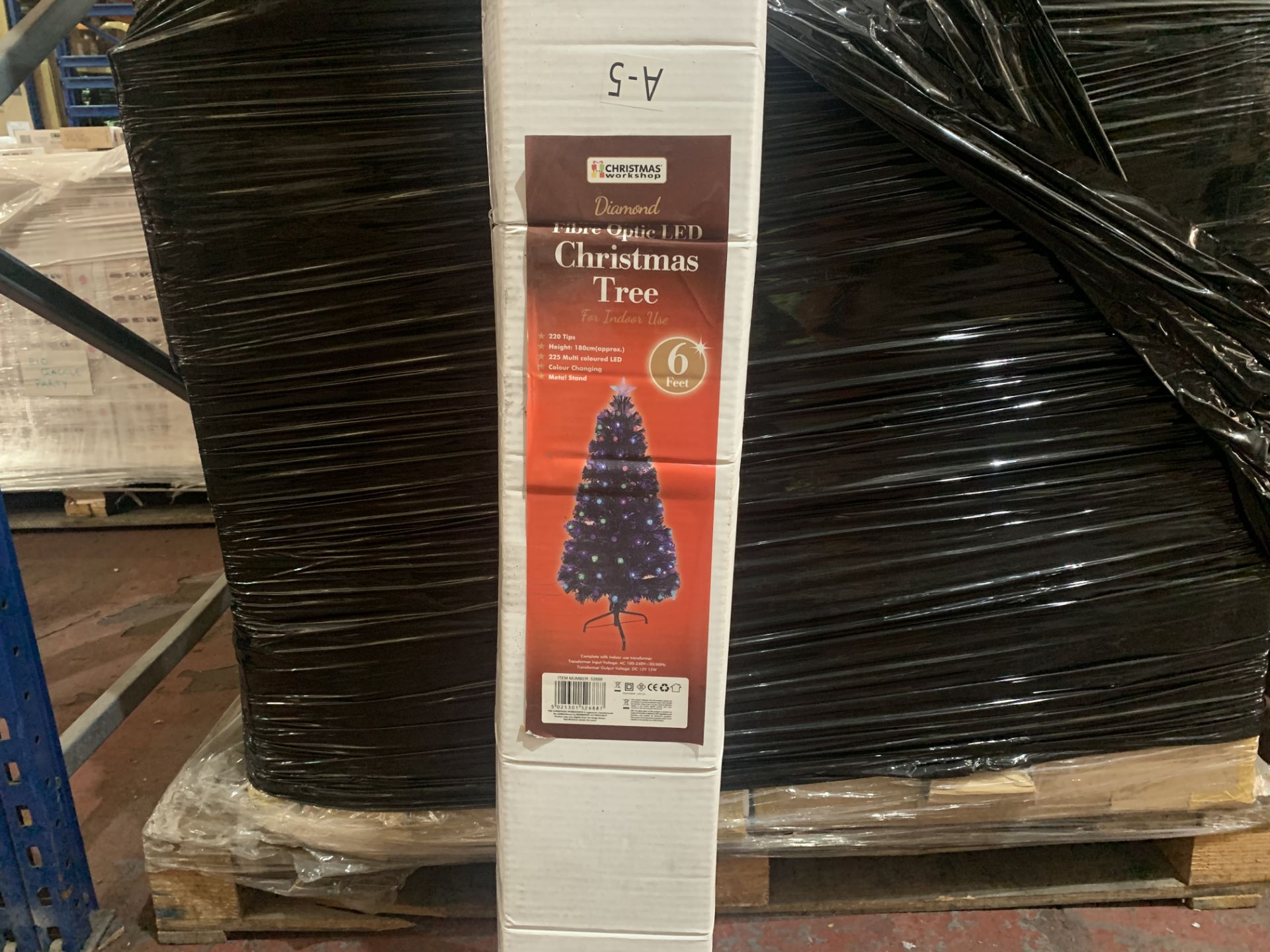 4 X 180 CM FIBRE OPTIC LED CHRISTMAS TREES IN 1 BOX