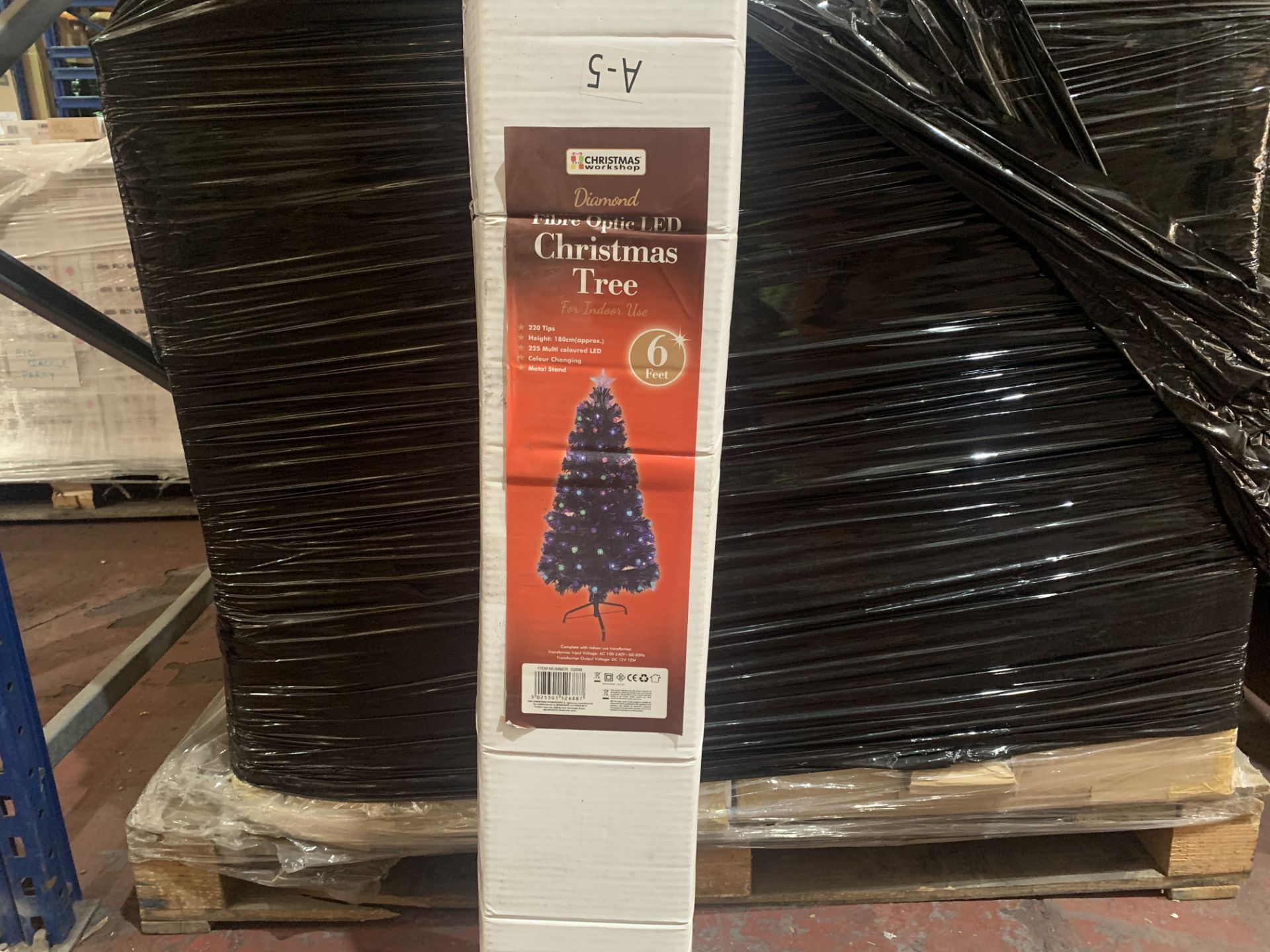 4 X 180 CM FIBRE OPTIC LED CHRISTMAS TREES IN 1 BOX