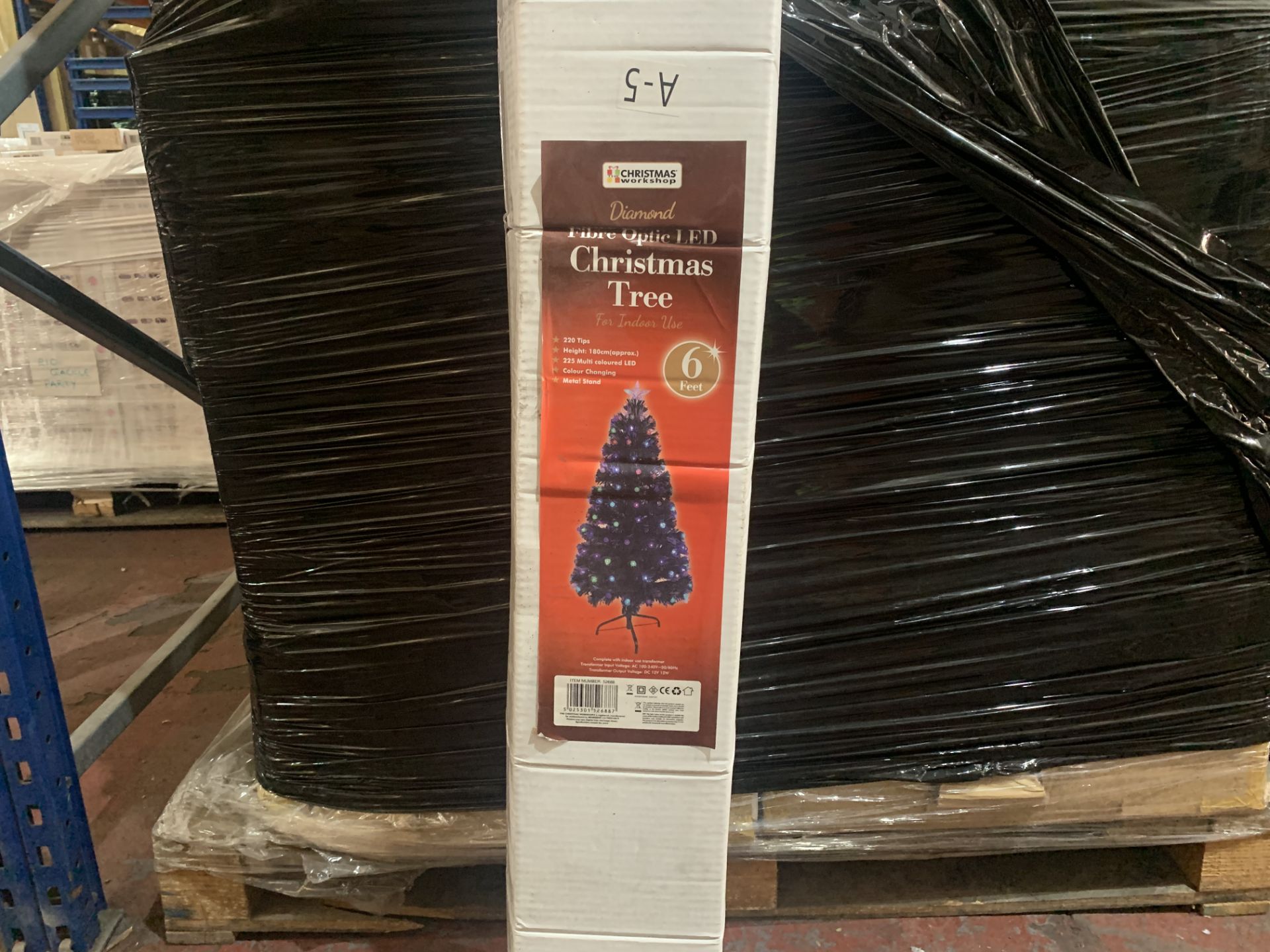 4 X 180 CM FIBRE OPTIC LED CHRISTMAS TREES IN 1 BOX