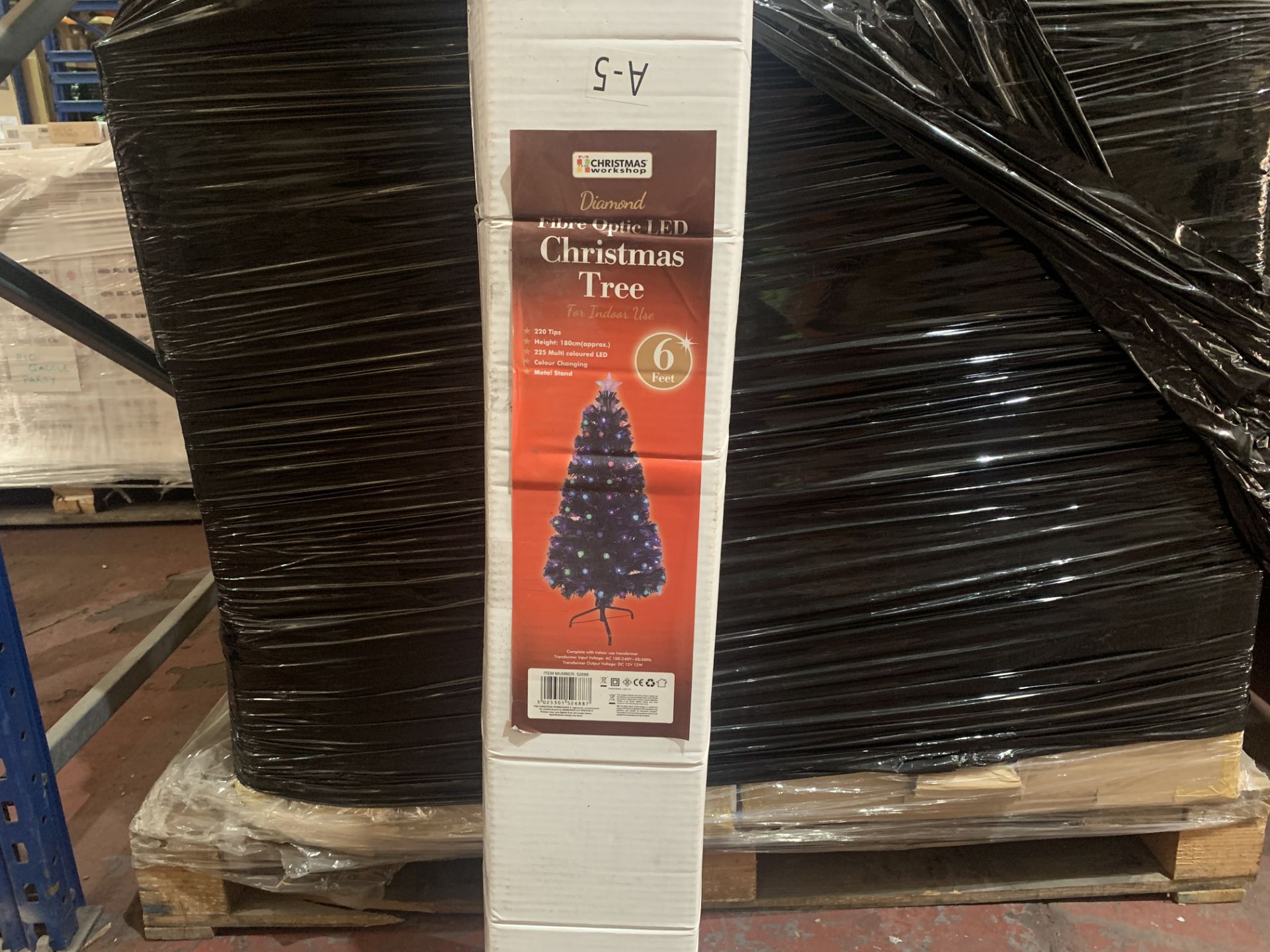 4 X 180 CM FIBRE OPTIC LED CHRISTMAS TREES IN 1 BOX