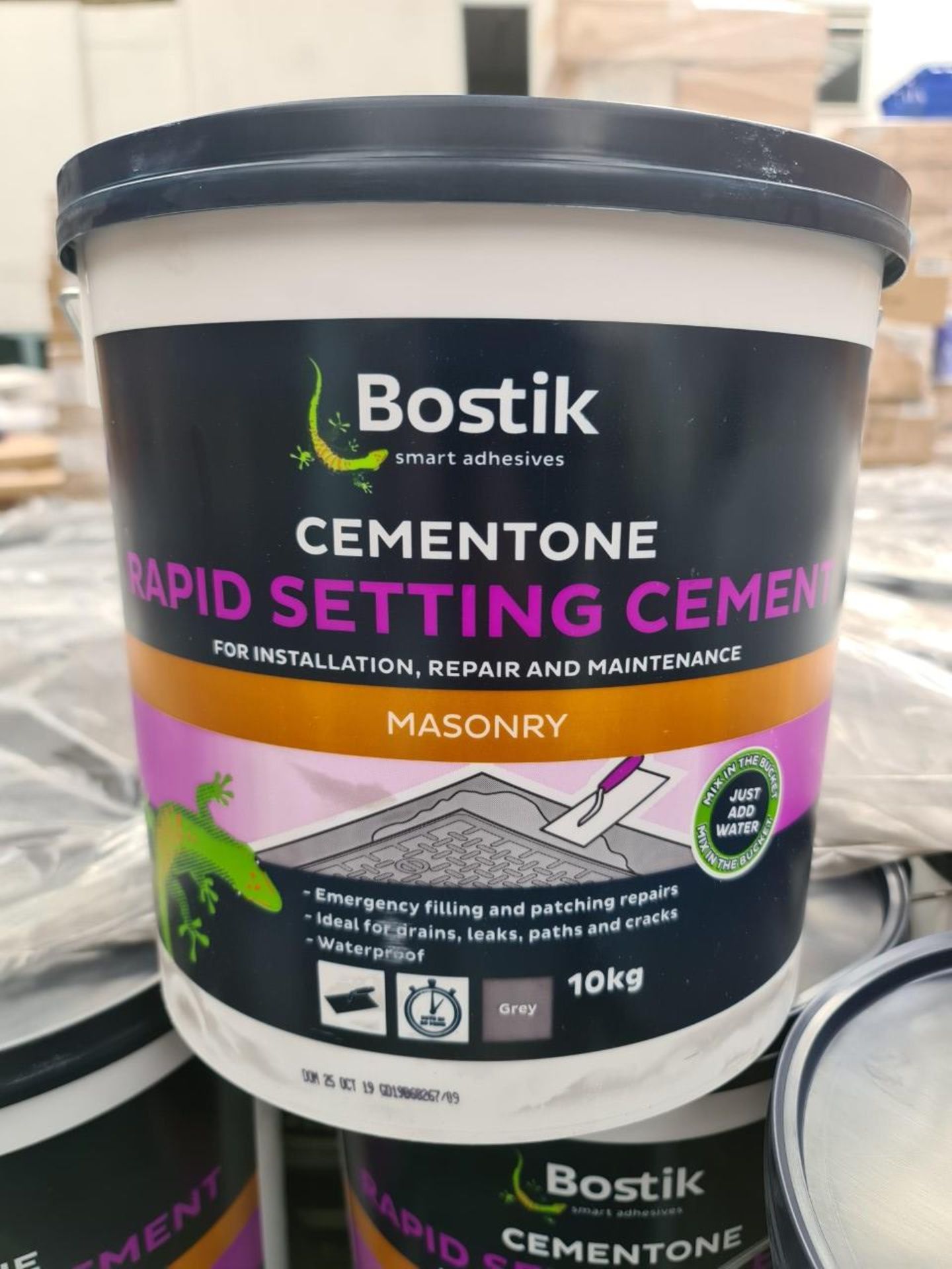 PALLET TO CONTAIN 45 x NEW 10KG BOSTIK CEMENTONE RAPID SETTING CEMENT. FOR INSTALLATION, REPAIR & - Image 2 of 4