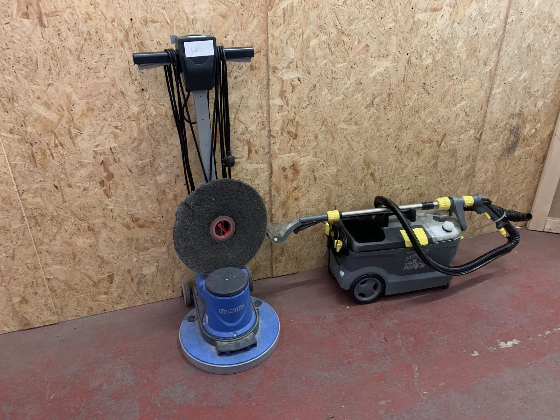 NUMATIC INTERNATIONAL FLOOR CLEANER AND A KARCHER WET VAC