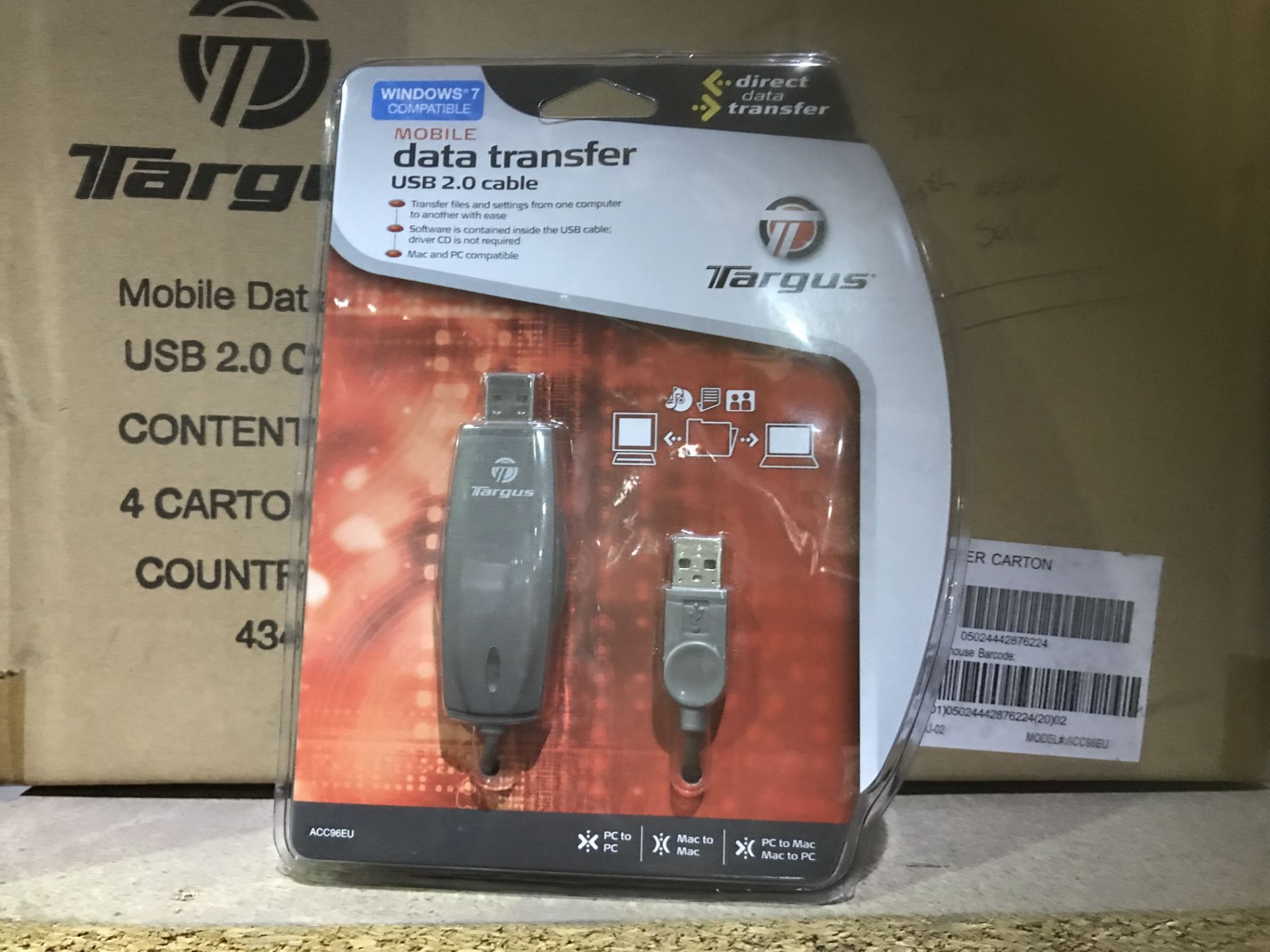 12 X TARGUS MOBILE DATA TRANSFER USB 2.0 CABLE IN 1 BOX