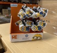 1 pallet of 120 MINIONS key ring box. Each box has 46 key rings in of 4 different lines.
