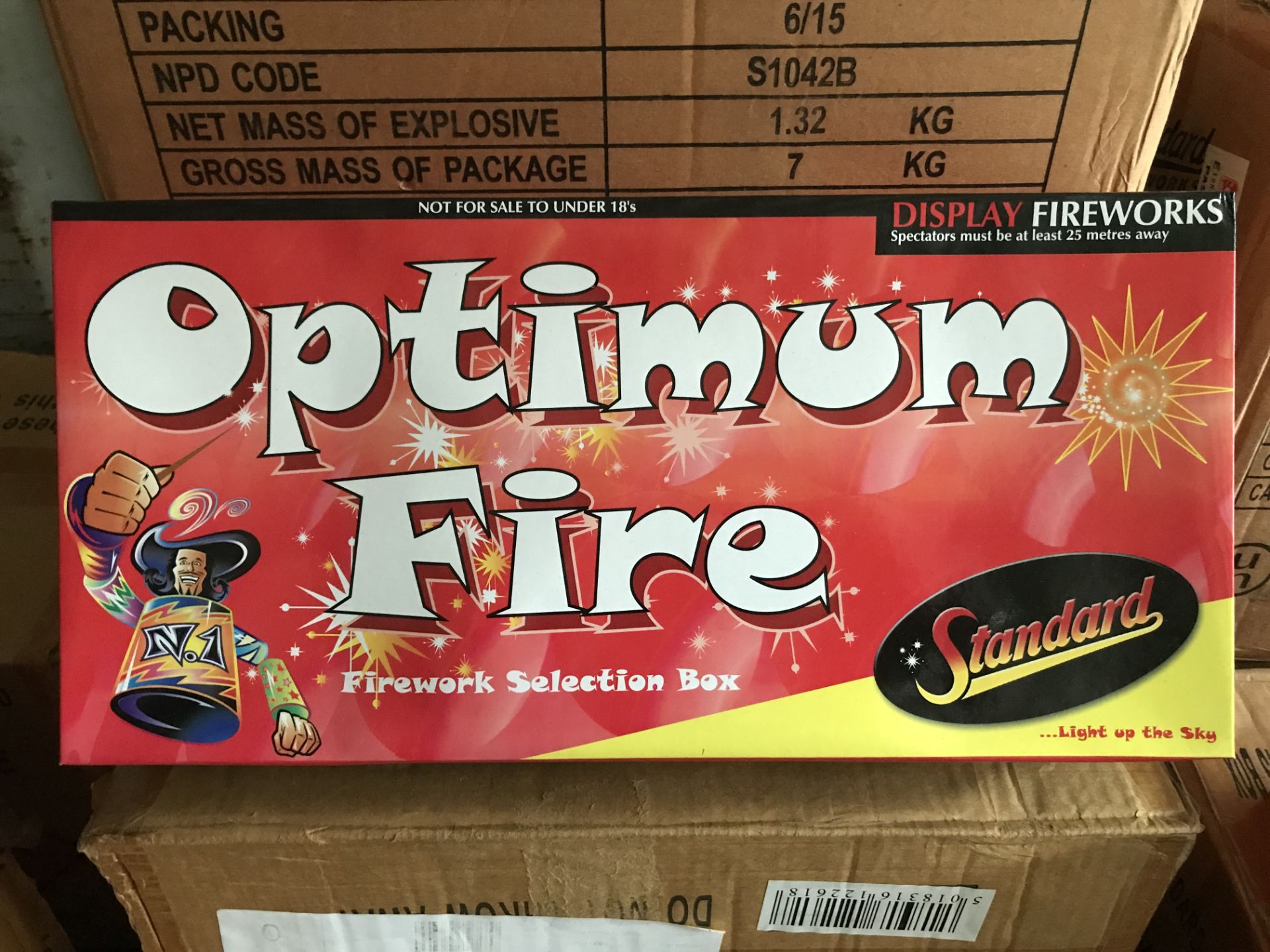 2 X STANDARD FIREWORKS OPTIMUM FIRE 15 PIECE FIREWORK SELECTION BOX