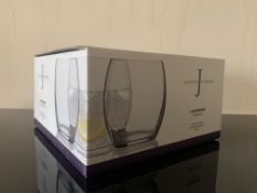 6 X BRAND NEW BOXES OF 4 JASPER CONRAN DAVENPORT TUMBLERS RRP £25 EACH ( 530 ML CRYSTAL GLASS