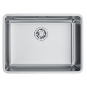 BRAND NEW BOXED STAINLESS STEEL FRANKE SINGLE BOWL UNDERMOUNT SINK WITH WASTE RRP £289.00