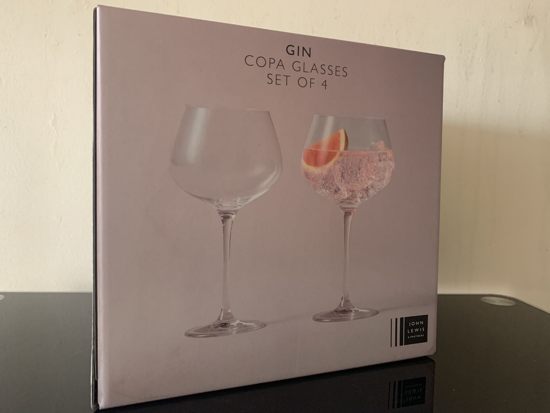 8 X BRAND NEW BOXES OF 4 JOHN LEWIS GIN COPA GLASSES ( 720ML ) RRP £50 PER SET