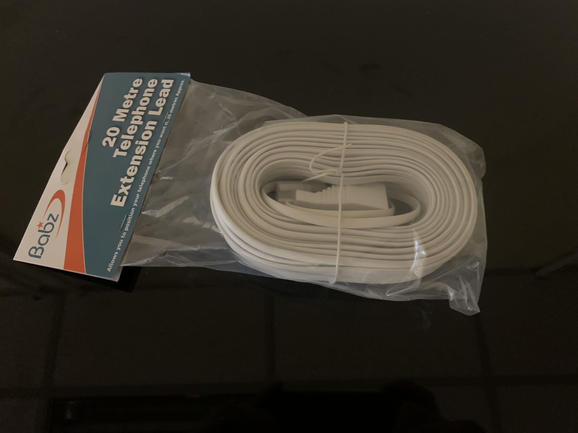 48 X BABZ 20 METER TELEPHONE EXTENSION LEADS IN 1 BOX