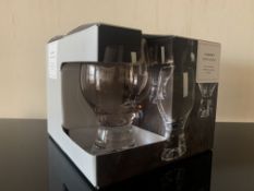 6 X BRAND NEW BOXES OF 4 CRYSTAL GLASS CHUNKY WINE GLASSES RRP £25 EACH ( 340ML )