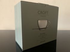 6 X BRAND NEW BOXES OF 2 JOHN LEWIS CROFT BRAMLEY GLASS ESPRESSO CUPS AND SAUCERS RRP £20 EACH (